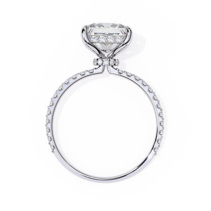 Diamond ring with a white background