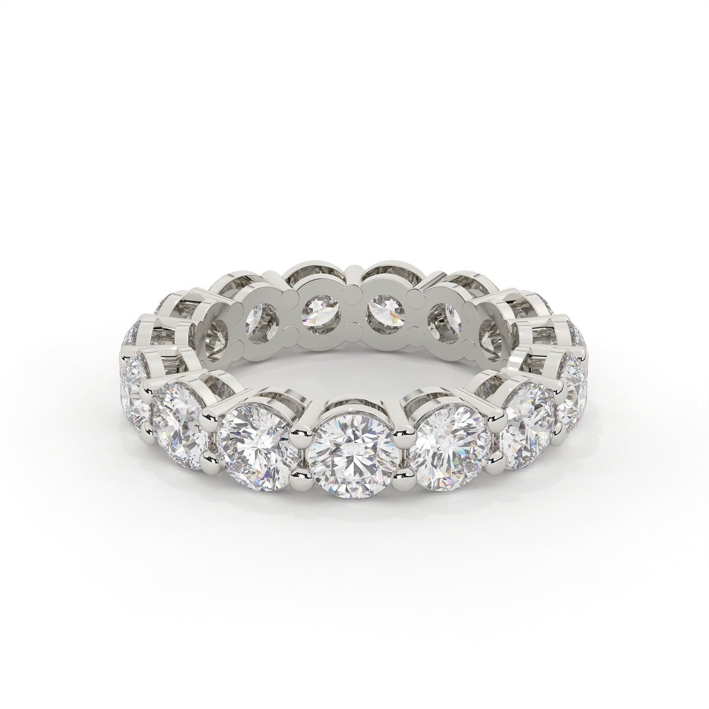 Diamond ring with a white background
